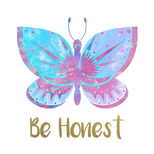 Be Happy Butterfly 3 Kids Print