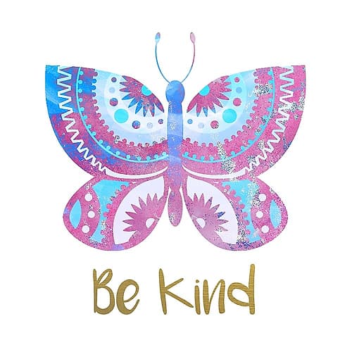 Be Happy Butterfly 4 Kids Print