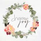 Choose Joy Wreath Art Print