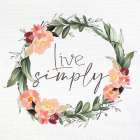 Live Simple Wreath Art Print