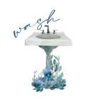 French Blue 3 Bathroom Art Print