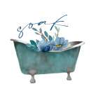 French Blue 4 Bathroom Art Print