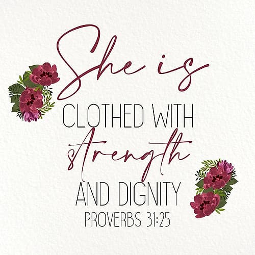 She Is Clothed v2 Art Print