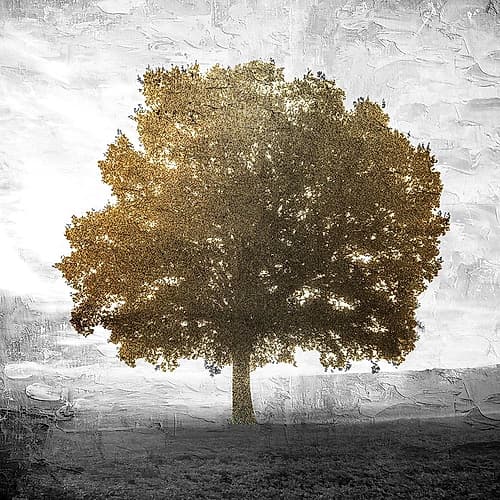 Golden Tree Landscape Print