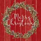 Merry Christmas Wreath V2 Art Print