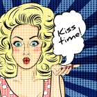 Kiss Time Art Print