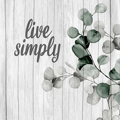Well and Simply 2 Wood Inspirational Print