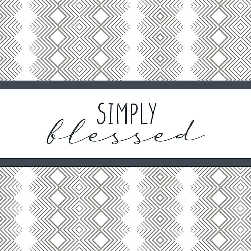 Simply Blessed Pattern Art Print
