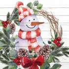 Snowman Wreath Art Print