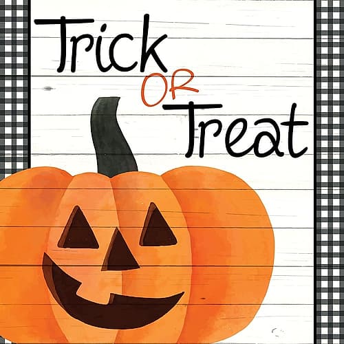 Trick or Treat Plaid Holidays Print
