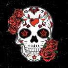 Vintage Rose Skull Art Print