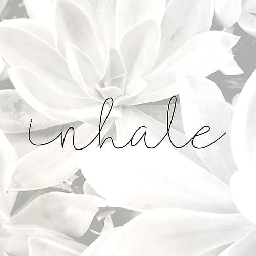 Inhale Gray Inspirational Print
