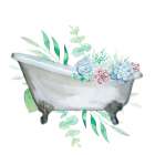 Relax Recharge 2 Bathroom Art Print
