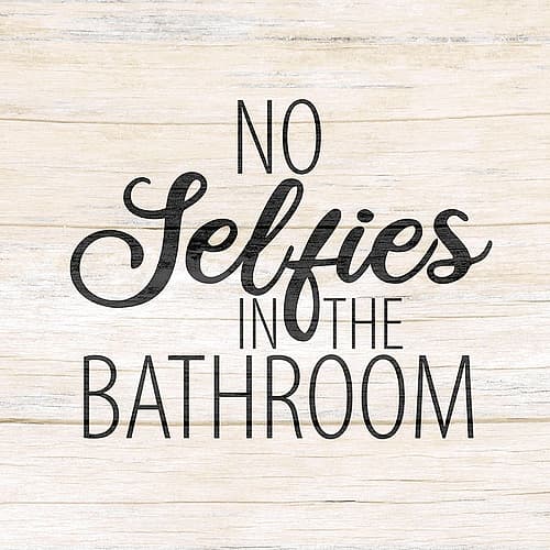 No Selfies Art Print