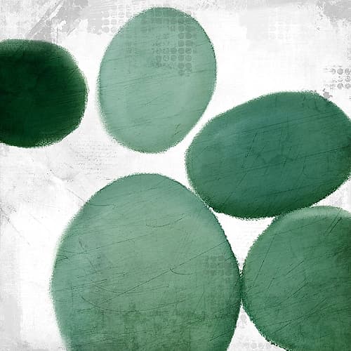 Geo Greens 1 Art Print by Candace Allen