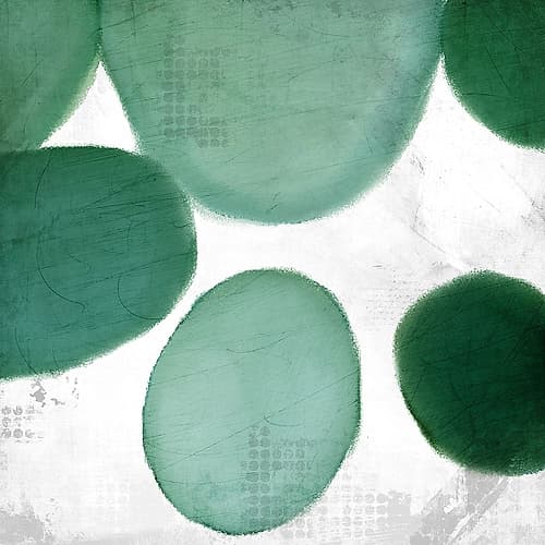 Geo Greens 2 Art Print by Candace Allen