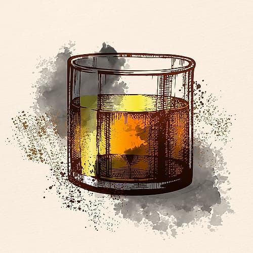 Whiskey Glass 1 Nature Print