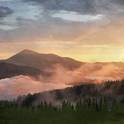 Mountain View Landscape Print