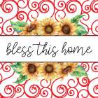 Sunflower Plaid 1 Art Print