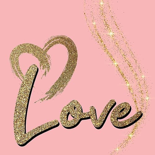 Love Glitter 3 Fashion Print