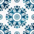Blue Hue Tile 1 Art Print