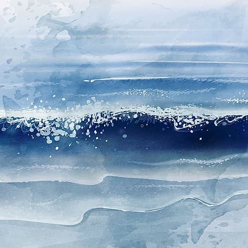 Ocean Waves Coastal Print