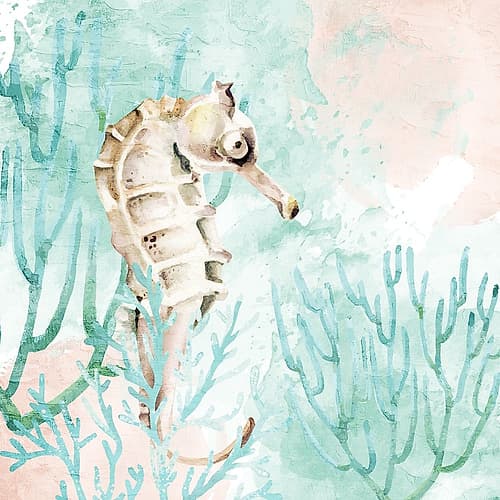 Seahorse Swim Coastal Print