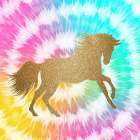Tie Dye Unicorn 1 Art Print