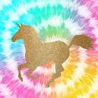Tie Dye Unicorn 3 Art Print