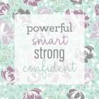 Lilac Florals Pattern Words Art Print