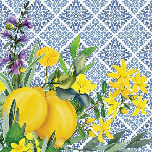 Lemon Tile 1 Art Print