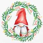 Gnome Wreath 3 Art Print