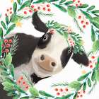 Christmas Cow Art Print