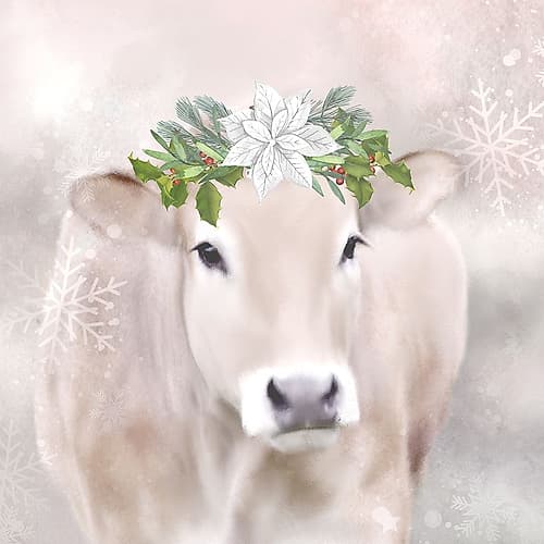 Snow Cow Art Print