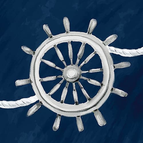 Anchored 3 Coastal Print
