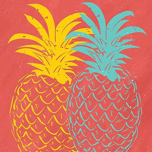 Pineapple Summer Coastal Print