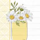 Mason Jar Floral 3 Art Print