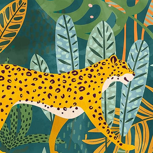 Palm Leopard 2 Art Print