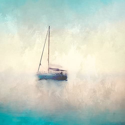Sunset Sail Coastal Print