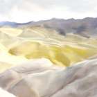 Mountains Gold Art Print