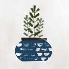 Blue Pots 1 Botanical Print