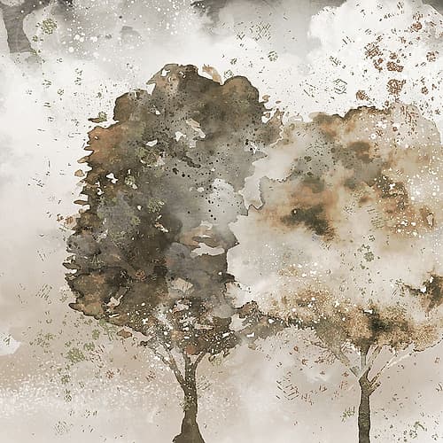 Two Trees Nature Print