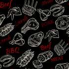 BBQ Pattern Kitchen Print