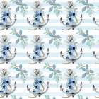 Floral Anchor Pattern Art Print
