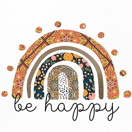 Pattern Rainbow Signs Print
