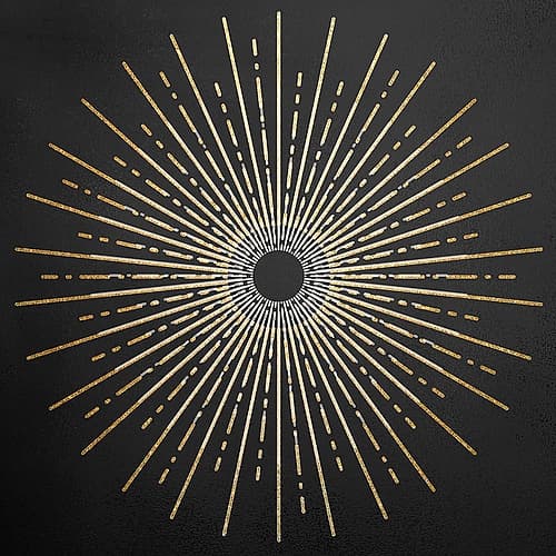 White Gold Burst Art Print