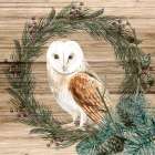Owl Wreath Art Print