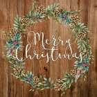 Wreath Christmas Art Print