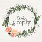 Live Simply Greens Art Print