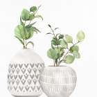 White Wash Vase 1 Art Print